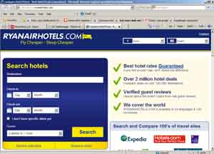 Ryanair lanceert RyanairHotels.com