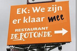 Restaurant klaar met Oranje