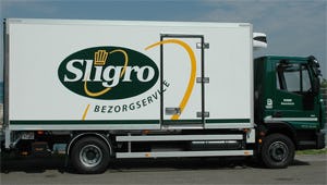 Nieuwe schone en stille vrachtwagen voor Sligro