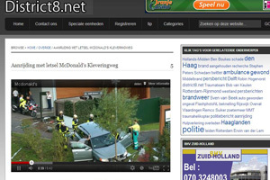 Auto in de soep in McDrive