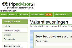 Tripadvisor ook in vakantiehuizen