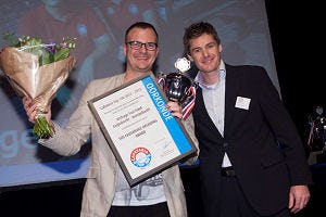 Richard Groeneweg trots op weer een Award in Cafetaria Top 100