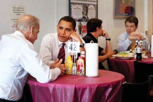 Amerikanen eten liever hamburger met Obama dan met Romney