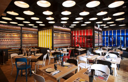 Concrete tekent voor Spaans concept in HongKong