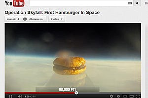 Bijzondere video: hamburger maakt ruimtereis