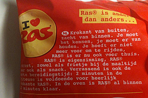 Reuring om Ras-patat in supermarkt