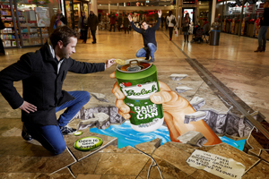 3D-schildering Grolsch voor Serious Request