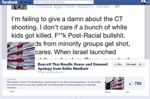 Boycot restaurant vanwege uitspraak over schietincident