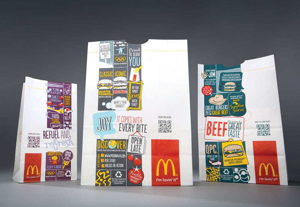 Nieuwe verpakkingen McDonald's met QR-code voor extra info
