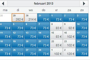 Boekingssite toont variabele prijzen hotels