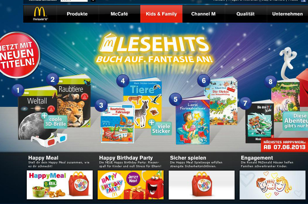 Kinderboek cadeau bij een Happy Meal