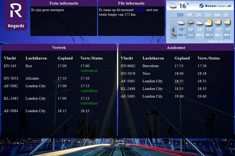 Live vluchtinformatie in Airport Hotel Rotterdam
