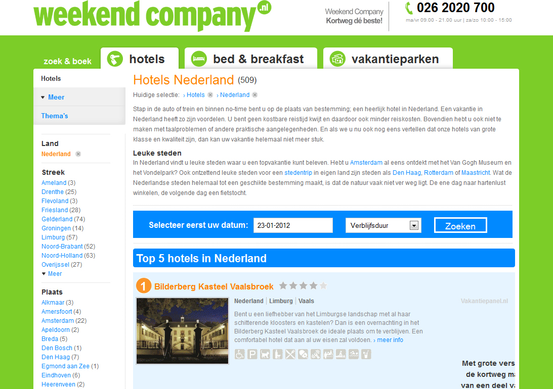Failliet WeekendCompany naar Hoteldeal Nederland