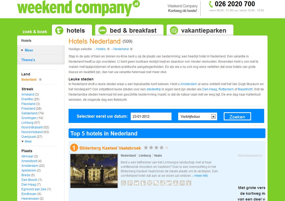 Failliet WeekendCompany naar Hoteldeal Nederland