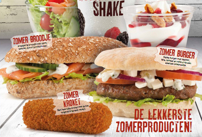 Gyroskroket en Griekse burger op het Kwalitaria-menu