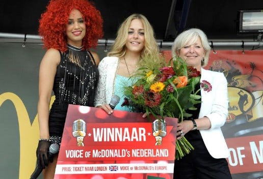 Nederlandse 'Voice' naar Europese finale McDonald's