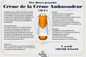 Kwekkeboom zoekt 'ultieme krokettenpromotor