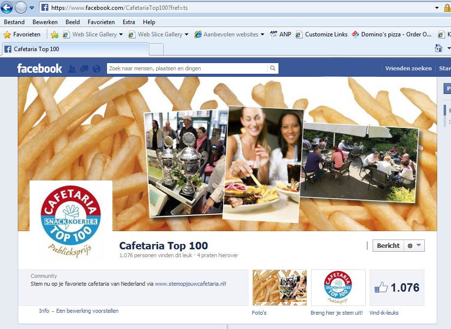 Publieksprijs Cafetaria Top 100 van start