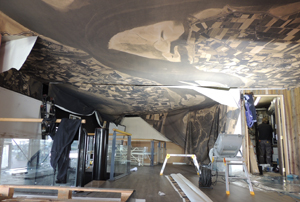 Westerschelde op plafond nieuw restaurant Amadore