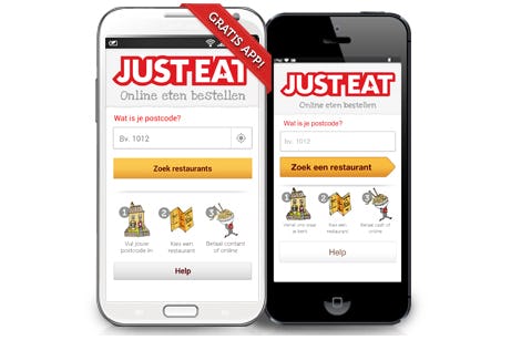 Kwart bestellingen JustEat.nl via mobiel