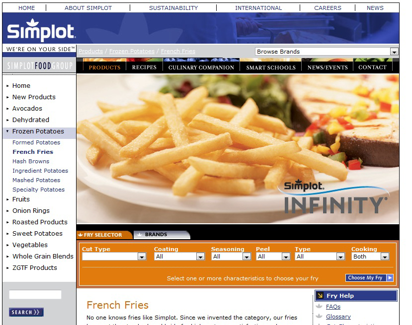 Frites van genetisch gemodificeerde aardappels