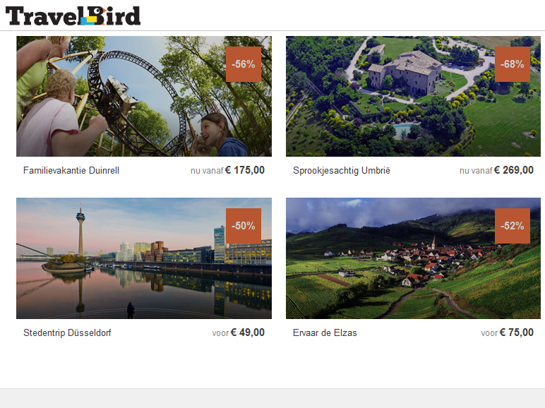 Investeerder voor aanbiedingensite TravelBird