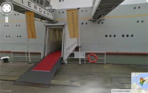 Interieur SS Rotterdam op Google Street View