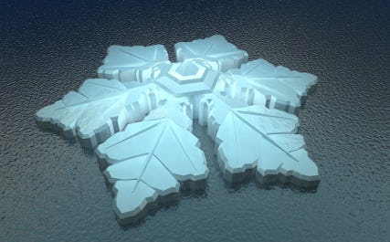 Hotel in vorm van sneeuwkristal