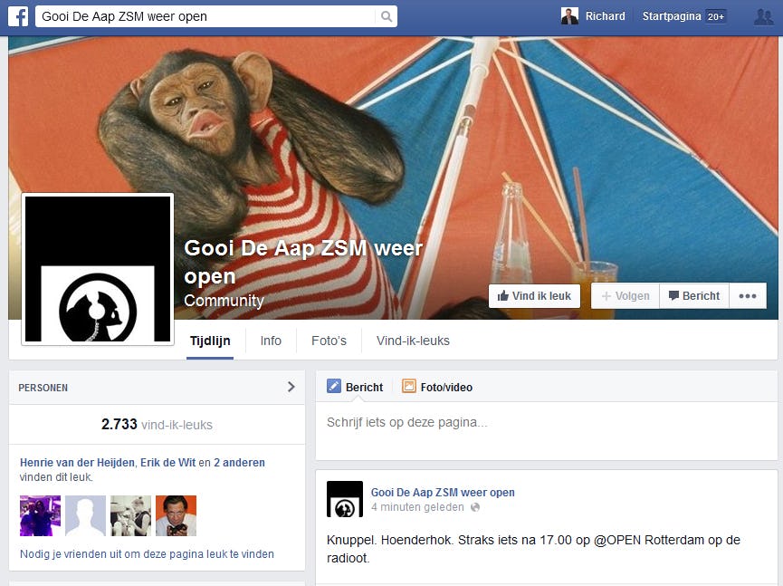 Facebook-actie om gesloten topcafé De Witte Aap