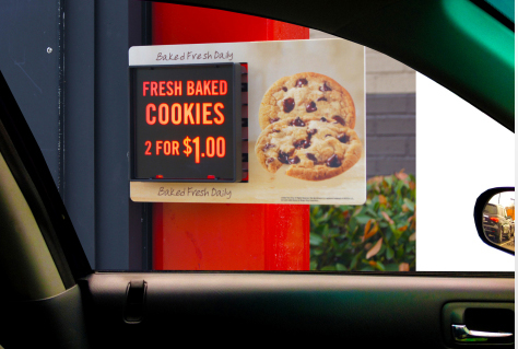 Burger King beïnvloedt drive-thru-gasten met displays