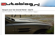 Blogger spot topauto's voor Amstel Hotel