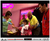 Dj laat zich dwangvoederen op tv