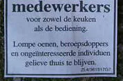 Cafébaas wil geen 'lompe oenen