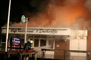 Brand legt restaurant in as