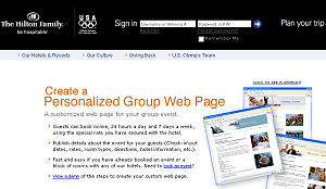 Hilton faciliteert websites voor klanten
