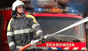 Brand in barbecuerestaurant