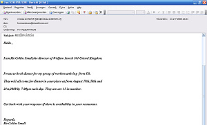 Waarschuwingen voor mail met reserveringen