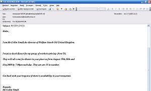 Waarschuwingen voor mail met reserveringen