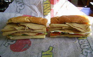 Subway op sandwichtroon in Groot-Brittannië