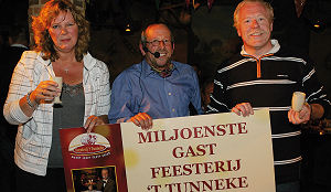 Miljoenste bezoeker Feesterij 't Tunneke