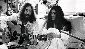 Bed-in for Peace exposities in Hilton amsterdam