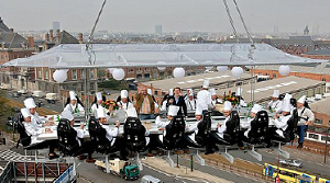 Herman en Vincke de lucht in