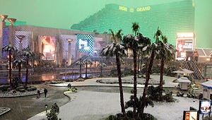 Sneeuw dupeert hotels Las Vegas