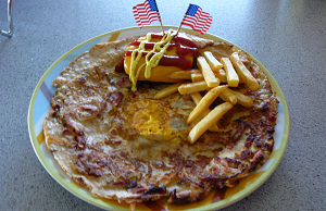 Restaurant stunt met Obama-pannenkoek