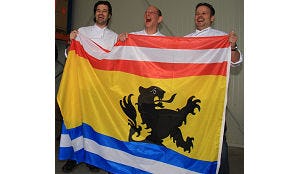 Topkoks hebben primeur Zeeuws-Vlaamse vlag
