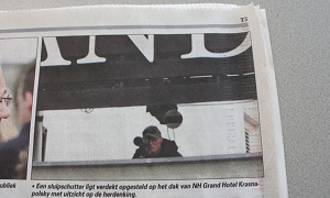 Sluipschutter op dak NH Krasnapolsky