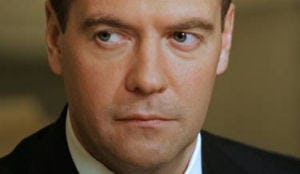 Medvedev logeert in Okura-hotel
