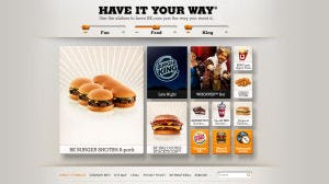 Klant bepaalt invulling website Burger King