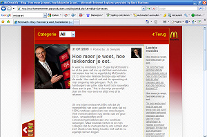 McDonald's blogt over kwaliteit voeding