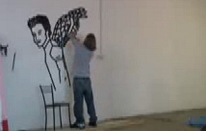 Tapekunstenaar promoot Duvel op Leidseplein